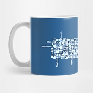 Ethereum Blockchain Wordcloud Tshirt Mug